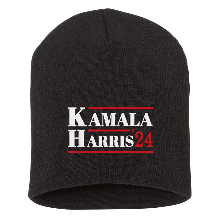 Harris 2024 Kamala Harris 2024 Elections American Flag Short Acrylic Beanie