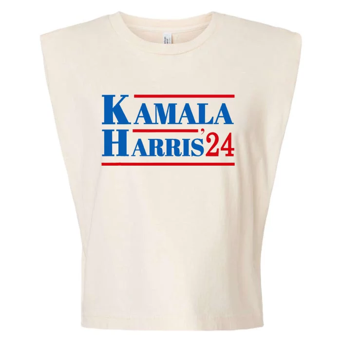 Harris 2024 Kamala Harris 2024 Elections American Flag Garment-Dyed Women's Muscle Tee