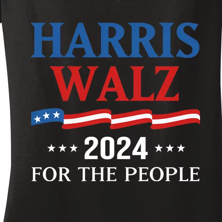 Harriswaltz 2024 Kamalaharris Timwaltz 2024 Women's V-Neck T-Shirt