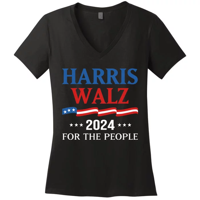 Harriswaltz 2024 Kamalaharris Timwaltz 2024 Women's V-Neck T-Shirt