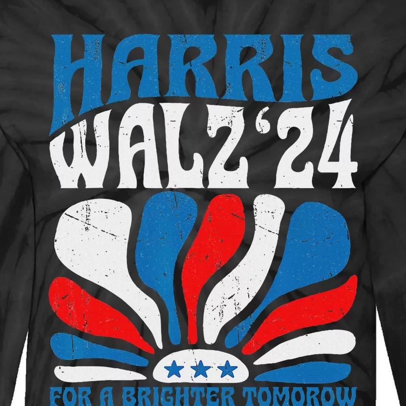 Harriswaltz 2024 Kamalaharris Timwaltz 2024 Tie-Dye Long Sleeve Shirt