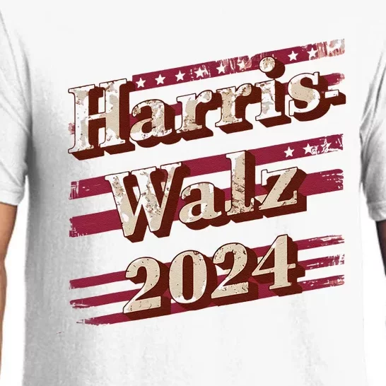 Harriswalz 2024 Kamala Harris And Tim Walz Supporters Pajama Set