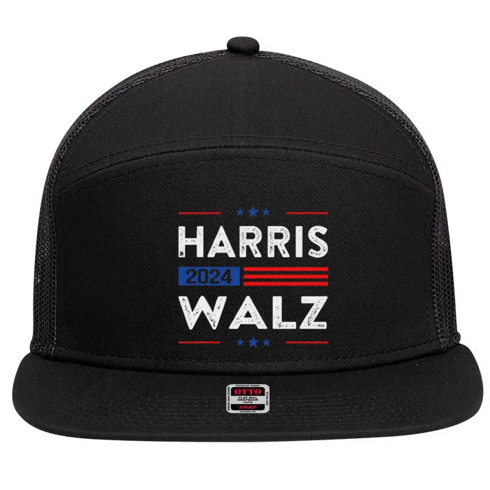 Harriswaltz 2024 Kamalaharris Timwaltz 2024 7 Panel Mesh Trucker Snapback Hat