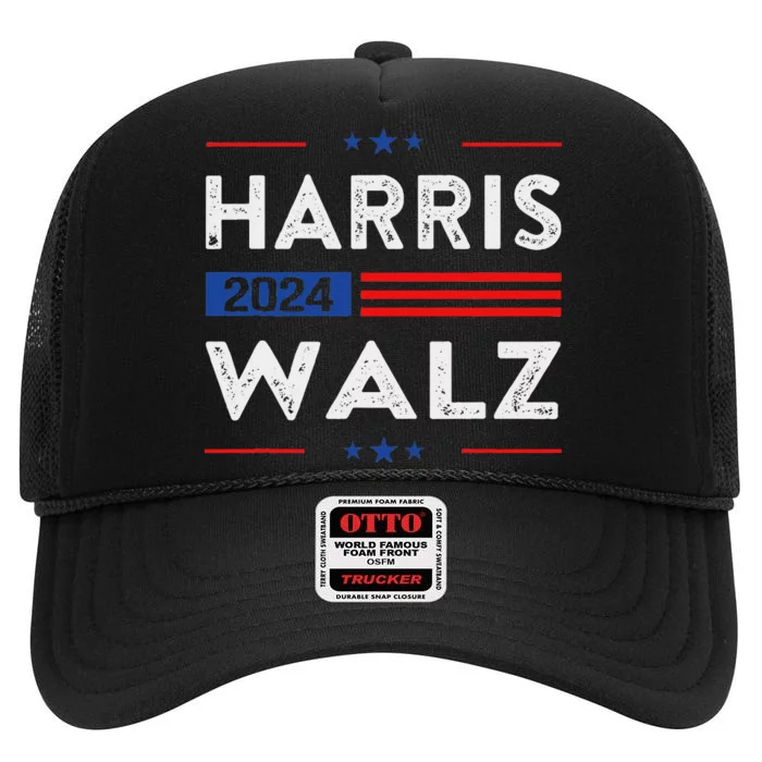 Harriswaltz 2024 Kamalaharris Timwaltz 2024 High Crown Mesh Trucker Hat