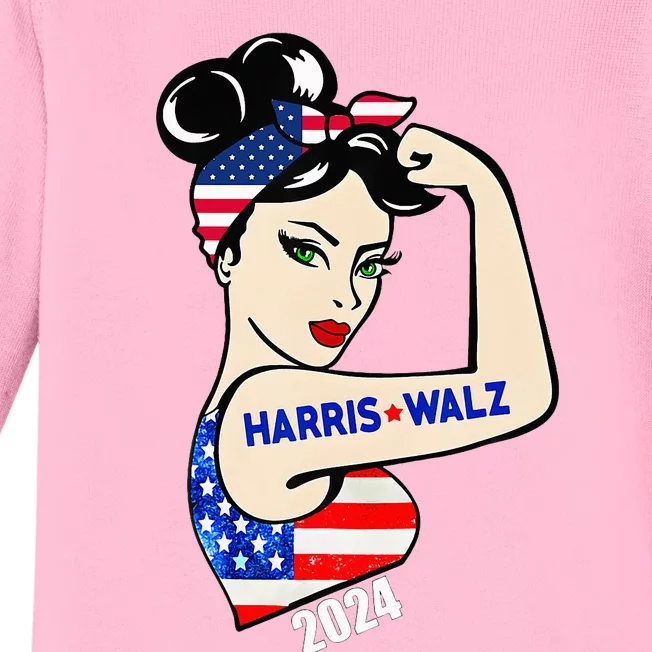 Harriswaltz 2024 Kamalaharris Timwaltz 2024 Baby Long Sleeve Bodysuit