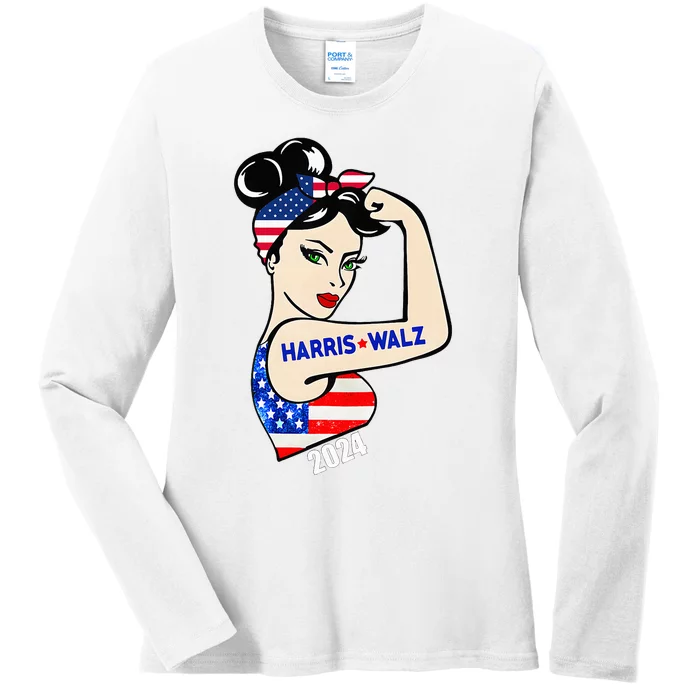 Harriswaltz 2024 Kamalaharris Timwaltz 2024 Ladies Long Sleeve Shirt