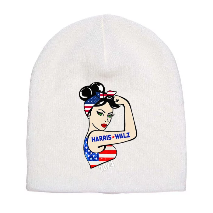 Harriswaltz 2024 Kamalaharris Timwaltz 2024 Short Acrylic Beanie