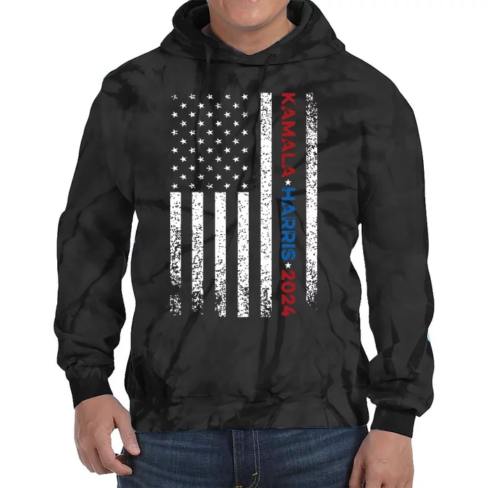 Harris 2024 Kamala Harris 2024 Elections American Flag Tie Dye Hoodie