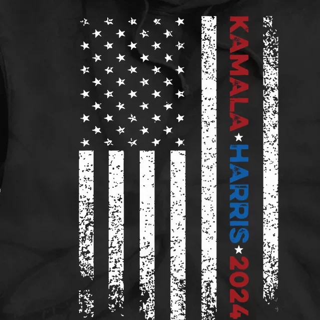 Harris 2024 Kamala Harris 2024 Elections American Flag Tie Dye Hoodie