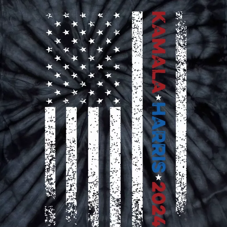 Harris 2024 Kamala Harris 2024 Elections American Flag Tie-Dye T-Shirt