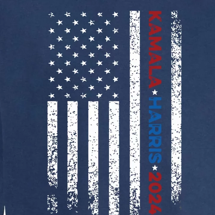 Harris 2024 Kamala Harris 2024 Elections American Flag Garment-Dyed Sweatshirt