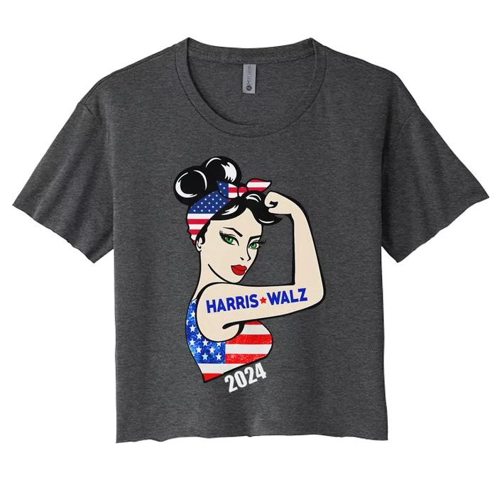 Harriswaltz 2024 Kamalaharris Timwaltz 2024 Women's Crop Top Tee