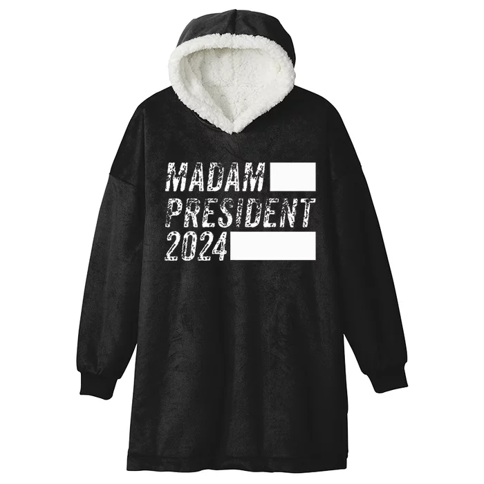 Harris 2024 Kamala For President Sneakers Meme Hooded Wearable Blanket