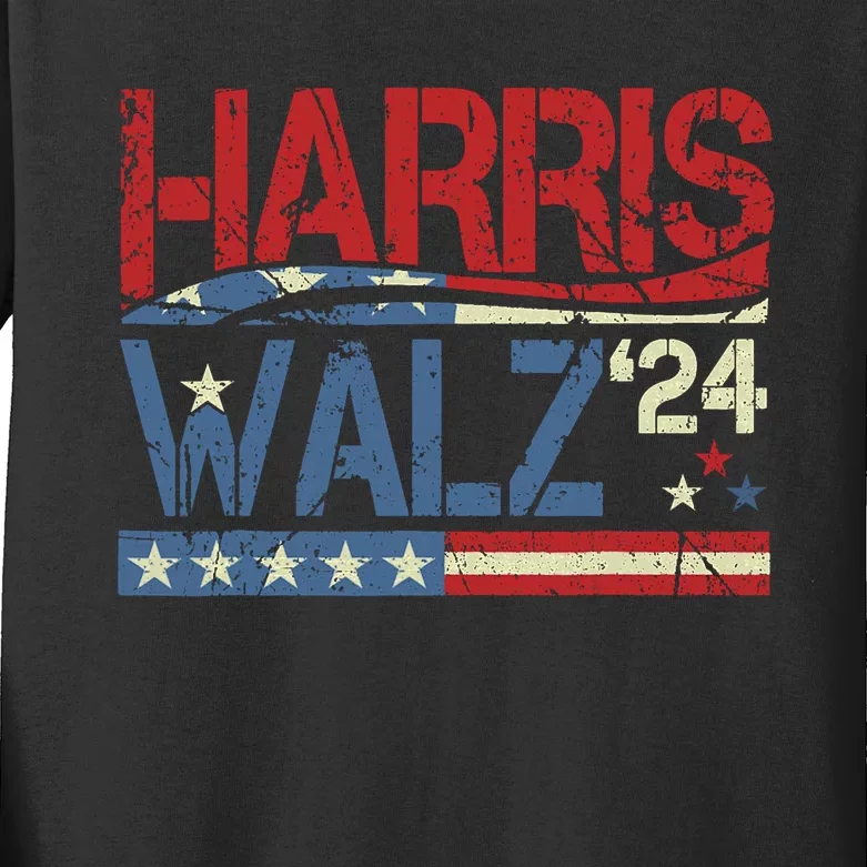 Harriswaltz 2024 Kamalaharris Timwaltz 2024 Kids Long Sleeve Shirt