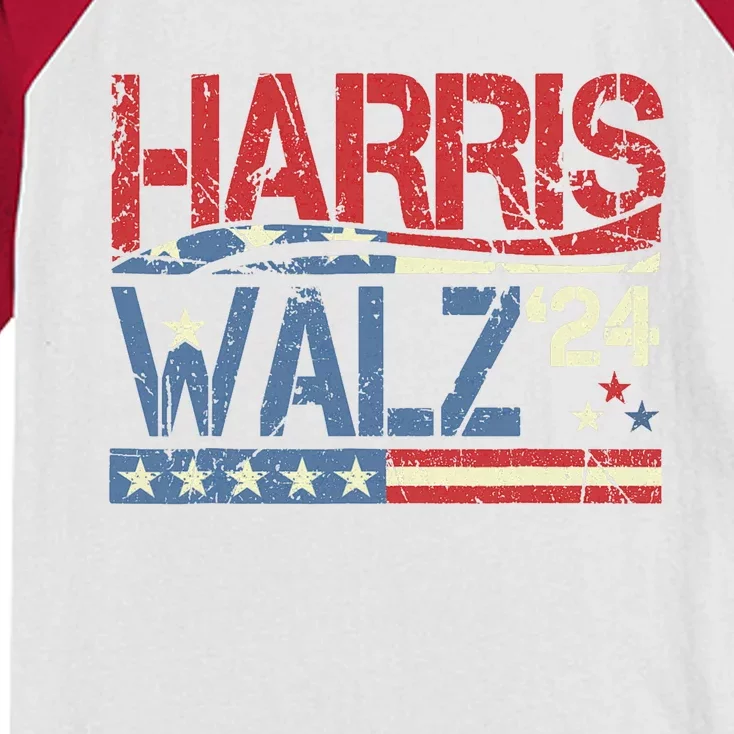 Harriswaltz 2024 Kamalaharris Timwaltz 2024 Kids Colorblock Raglan Jersey