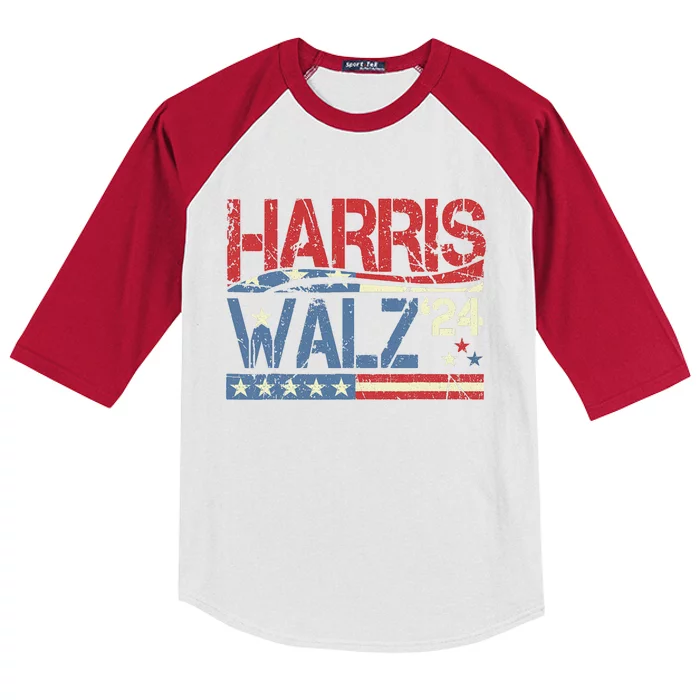 Harriswaltz 2024 Kamalaharris Timwaltz 2024 Kids Colorblock Raglan Jersey