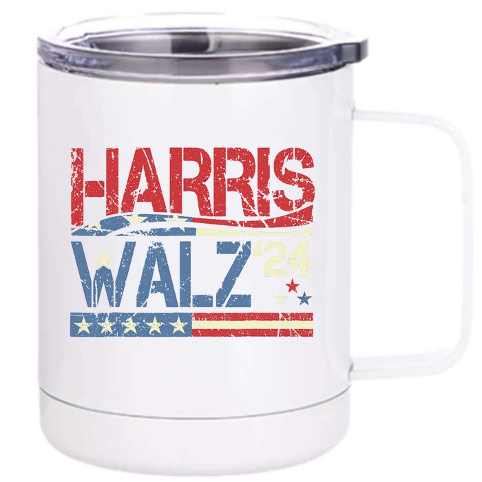 Harriswaltz 2024 Kamalaharris Timwaltz 2024 Front & Back 12oz Stainless Steel Tumbler Cup