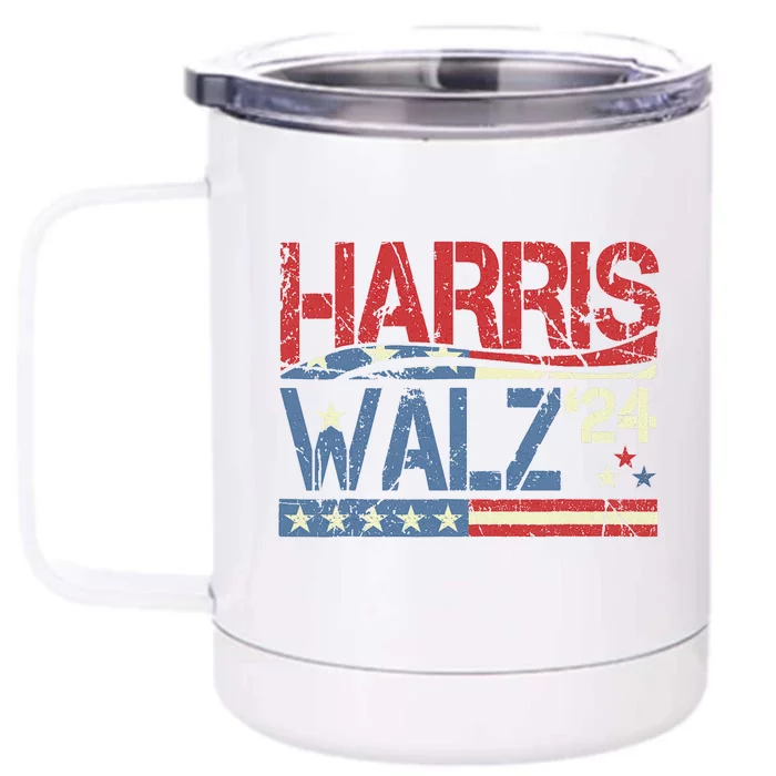 Harriswaltz 2024 Kamalaharris Timwaltz 2024 Front & Back 12oz Stainless Steel Tumbler Cup