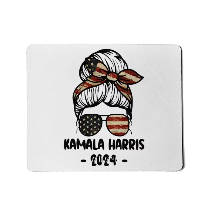 Harris 2024 Kamala Harris 2024 Messy Bun Elections Mousepad