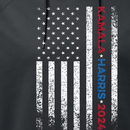 Harris 2024 Kamala Harris 2024 Elections American Flag Performance Fleece Hoodie