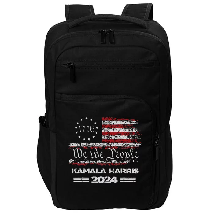 Harris 2024 Kamala Harris 2024 Elections American Flag Impact Tech Backpack