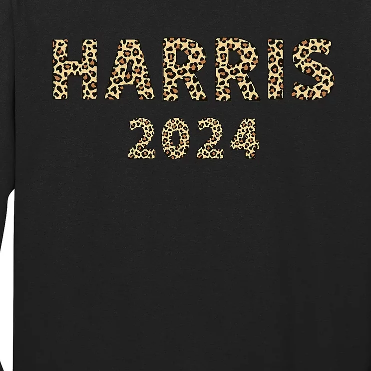 Harris 2024 Leopard Kamala Harris For President Election Long Sleeve Shirt