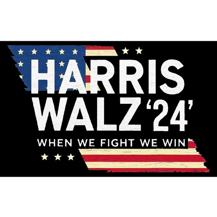 Harriswalz 2024 Leading With Strength And Resolve Bumper Sticker