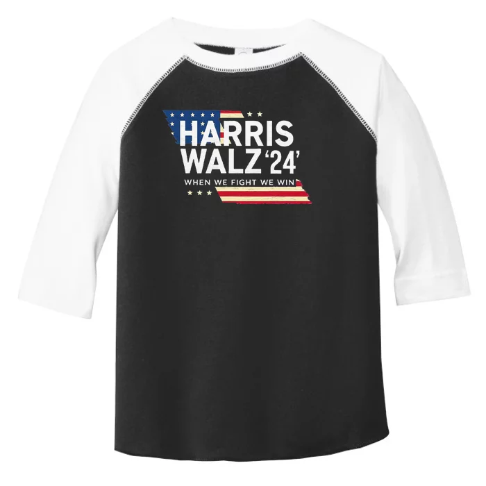 Harriswalz 2024 Leading With Strength And Resolve Toddler Fine Jersey T-Shirt