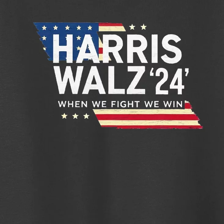 Harriswalz 2024 Leading With Strength And Resolve Toddler T-Shirt