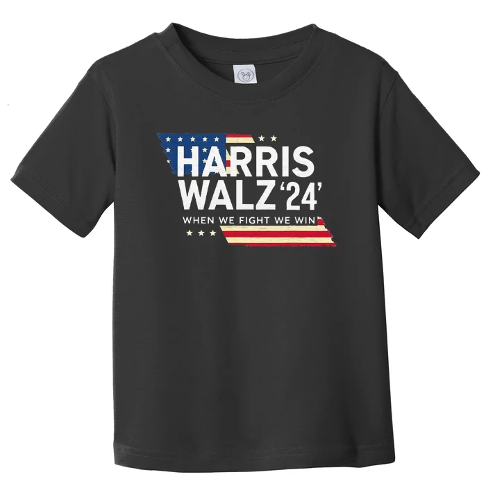 Harriswalz 2024 Leading With Strength And Resolve Toddler T-Shirt