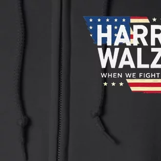 Harriswalz 2024 Leading With Strength And Resolve Full Zip Hoodie