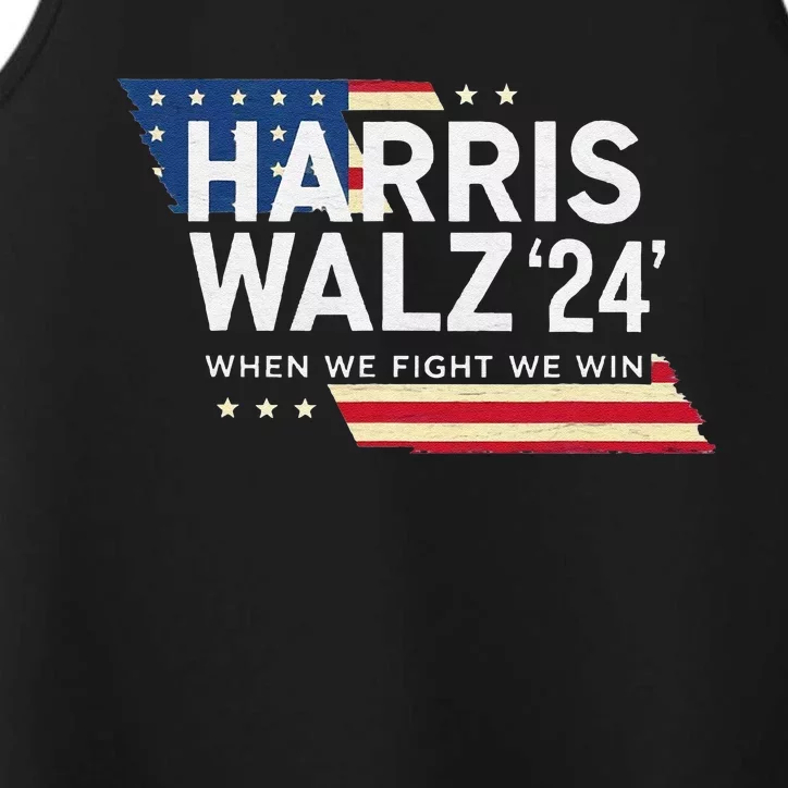 Harriswalz 2024 Leading With Strength And Resolve Performance Tank