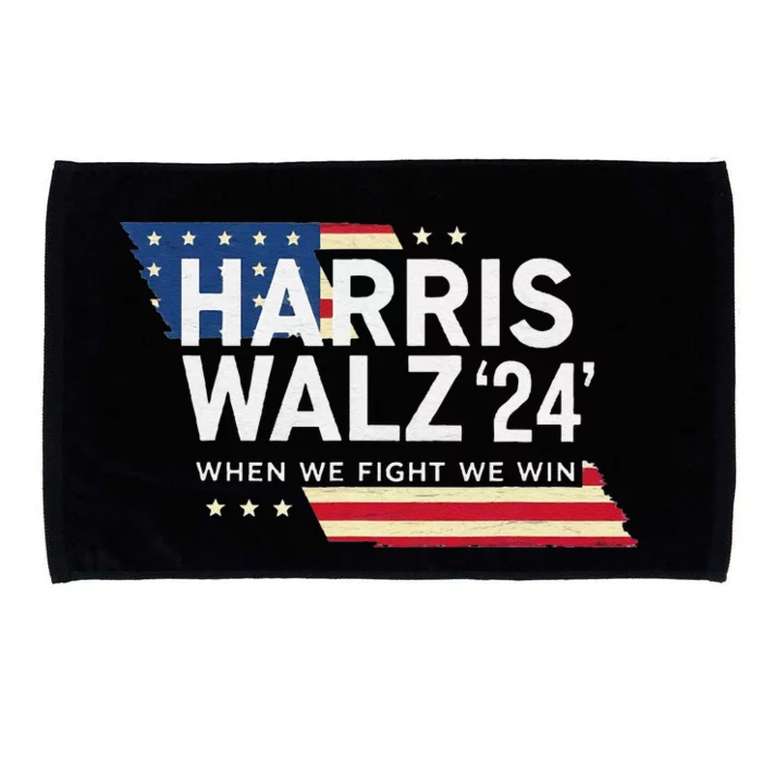 Harriswalz 2024 Leading With Strength And Resolve Microfiber Hand Towel