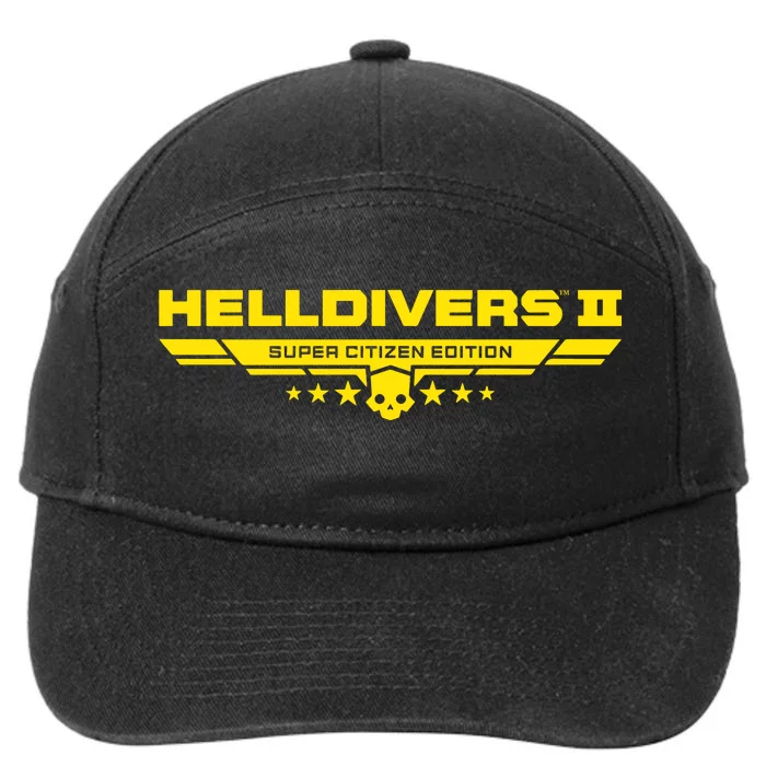 Heldivers 2 Logo Gamer Gift 7-Panel Snapback Hat