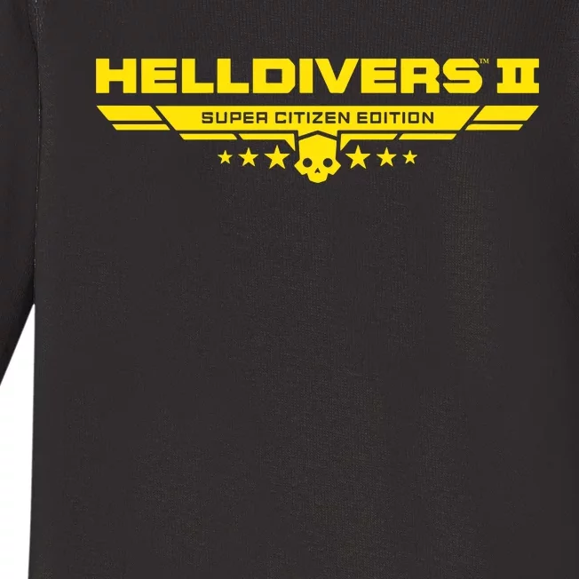 Heldivers 2 Logo Gamer Gift Baby Long Sleeve Bodysuit