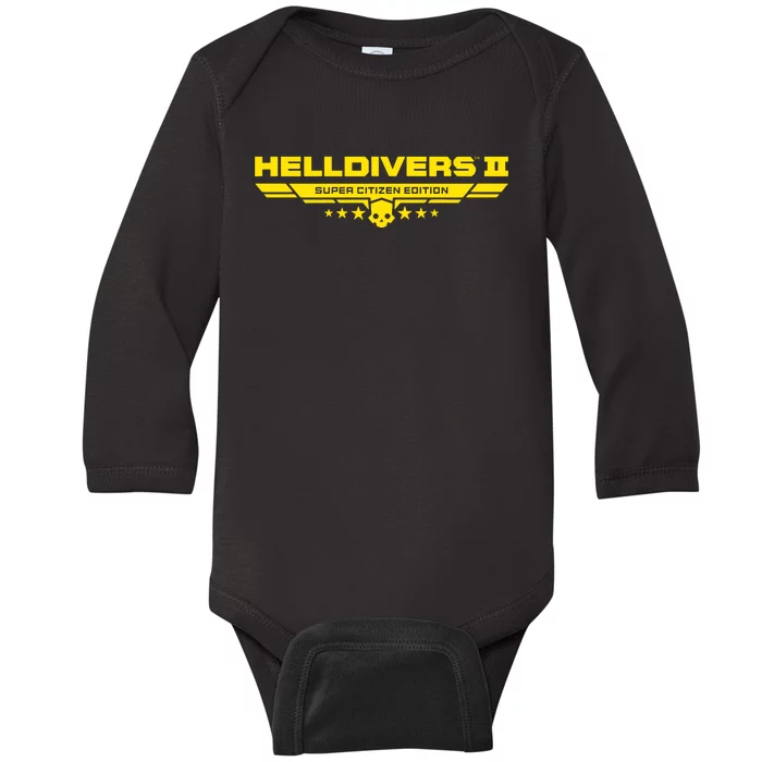 Heldivers 2 Logo Gamer Gift Baby Long Sleeve Bodysuit