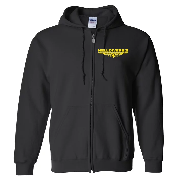 Heldivers 2 Logo Gamer Gift Full Zip Hoodie