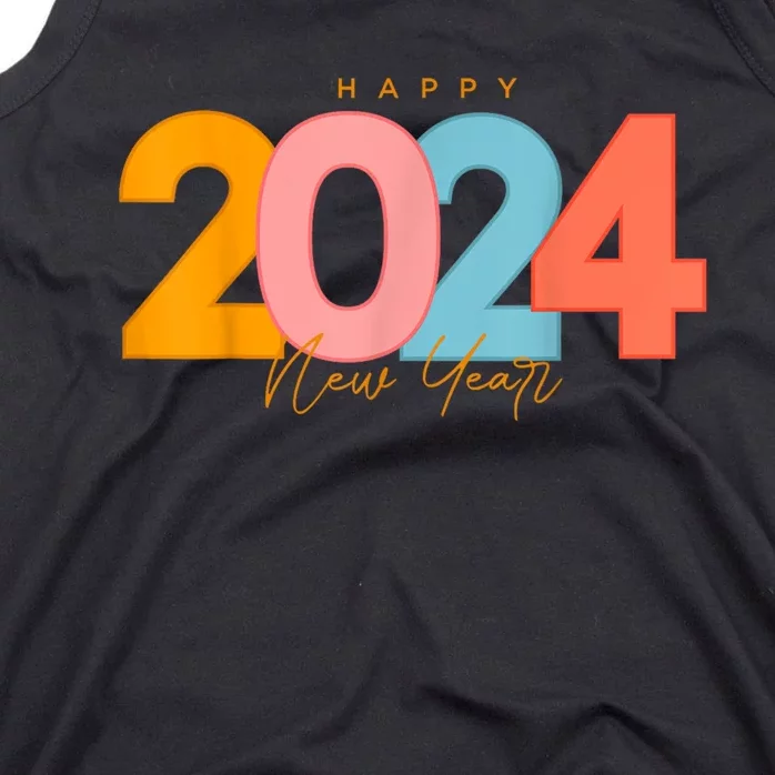 Happy 2024 New Years Eve Party Supplies 2024 Happy New Year Tank Top