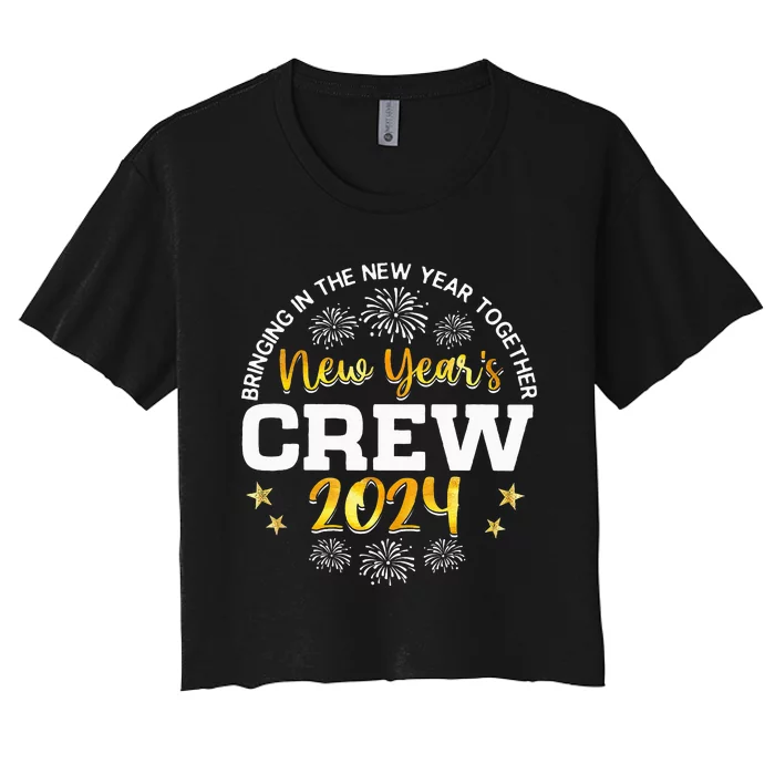 Happy 2024 New Years Crew Women's Crop Top Tee