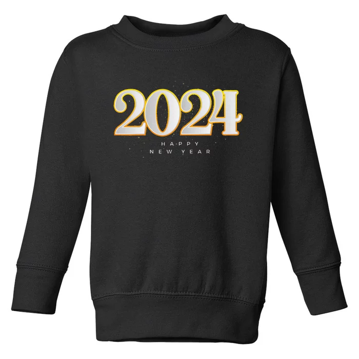 Happy 2024 New Years Eve Party Supplies 2024 Happy New Year Toddler Sweatshirt