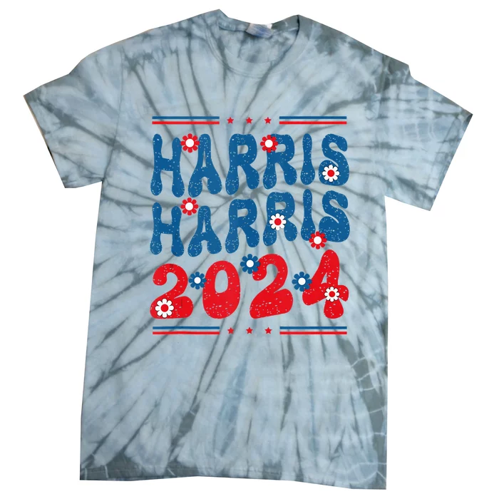 Harris 2024 President 47 America Usa Election Democrats Tie-Dye T-Shirt