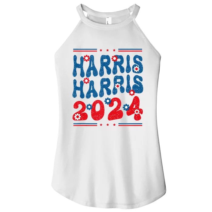 Harris 2024 President 47 America Usa Election Democrats Women’s Perfect Tri Rocker Tank