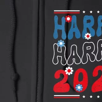 Harris 2024 President America Election Usa Democrats Full Zip Hoodie