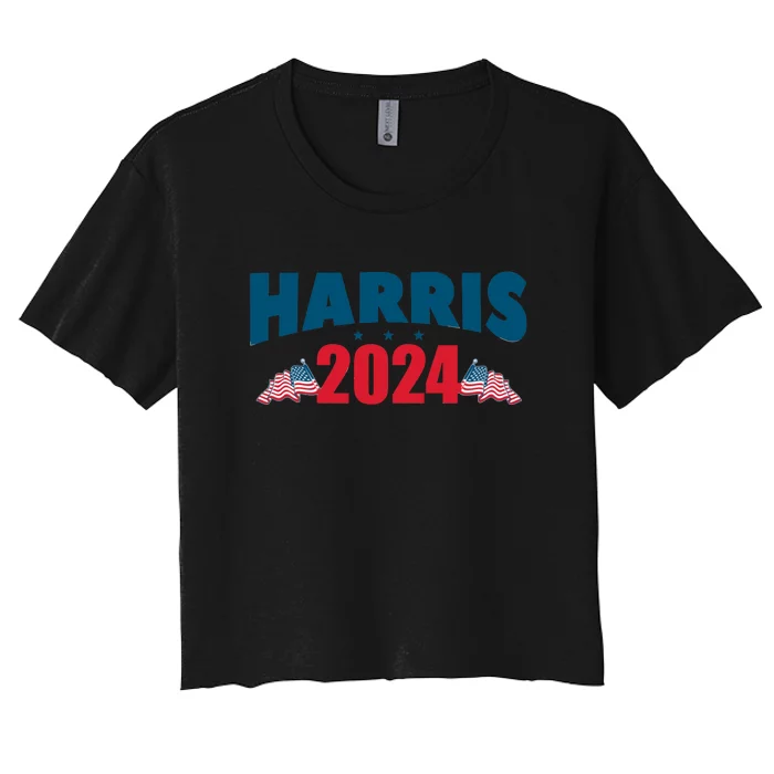 Harris 2024 Patriotic Graphic Women's Crop Top Tee