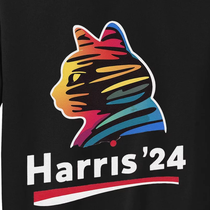 Harris 2024 President Childless Cat Lady Funny Sweatshirt