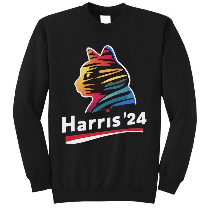 Harris 2024 President Childless Cat Lady Funny Sweatshirt