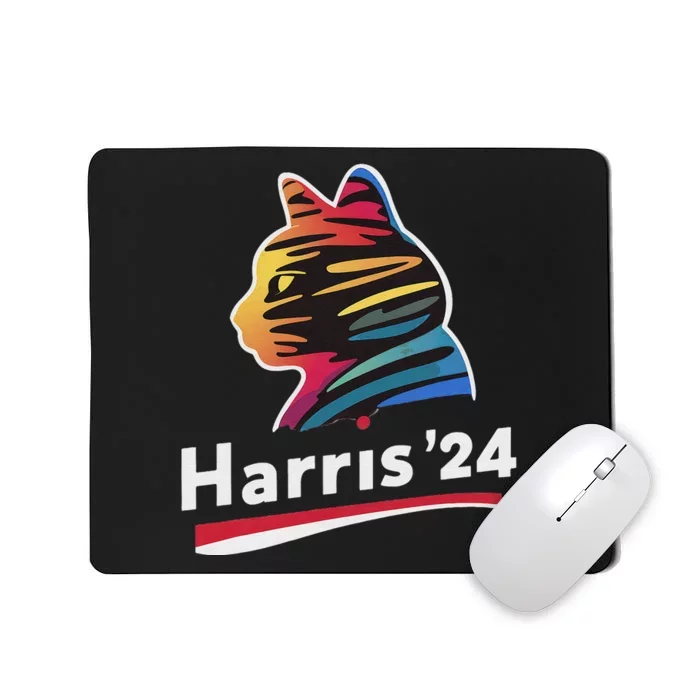 Harris 2024 President Childless Cat Lady Funny Mousepad