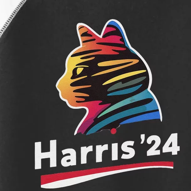 Harris 2024 President Childless Cat Lady Funny Toddler Fine Jersey T-Shirt