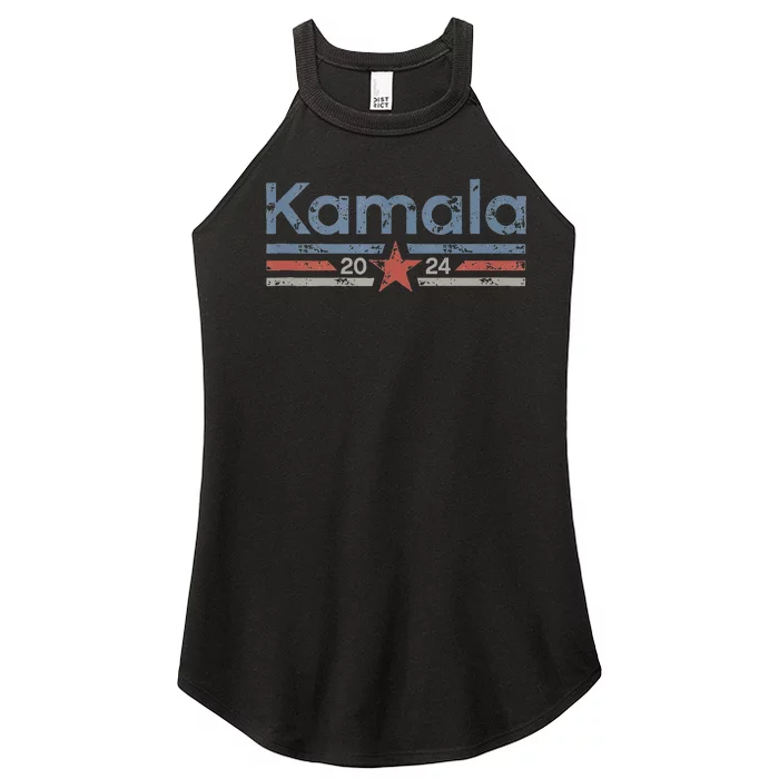 Harris 2024 Retro Grunge Stripes Vintage Kamala Harris 2024 Women’s Perfect Tri Rocker Tank