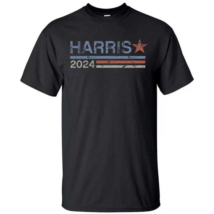 Harris 2024 Retro Grunge Stripes Kamala Harris 2024 Tall T-Shirt